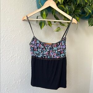 Cynthia Steffe Purple Blue Smocked Camisole Top